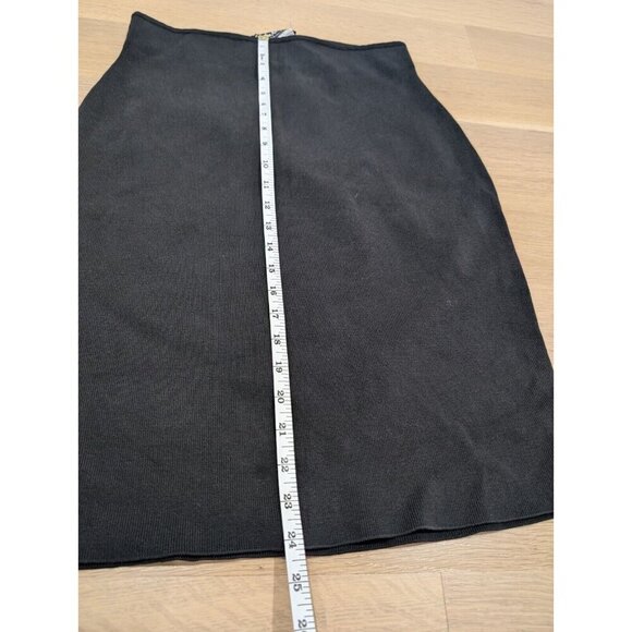 SALVATORE FERRAGAMO Vintage Black Cotton Pencil Skirt Women’s Size L - Picture 4 of 7